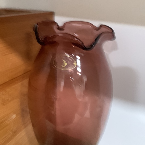 Cavalier Glass Vase Pan American International | Color: cranberry - Picture 2 of 4